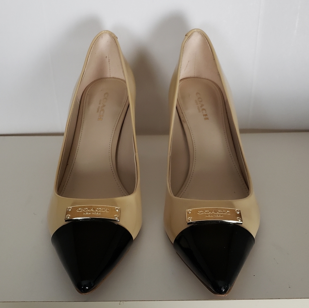 Coach Color Block Kitten Heels SZ6.5